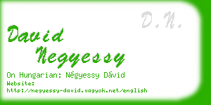 david negyessy business card